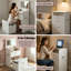 Meuble-lavabo 3 en 1 avec prise de courant et miroir DEL