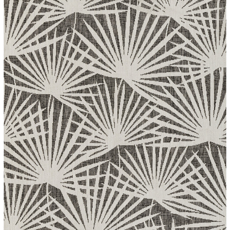 Charcoal Geometric Flat-Woven 9'3" x 12'6" Synthetic Rug