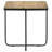 Travertine And Black Accent Table