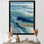 «Green River», art mural vert, impression sur toile