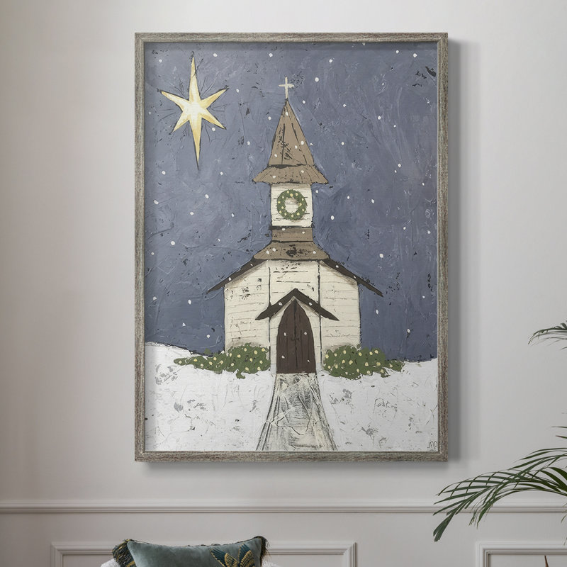«A Silent Night III», reproduction encadrée - bois massif