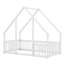 Lit sur pied de style maison avec clôture de protection et garde-corps-725633892