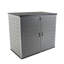 Charles Bentley 140cm W 117L Water Resistant Plastic Lockable Deck Box in Grey/ Black
