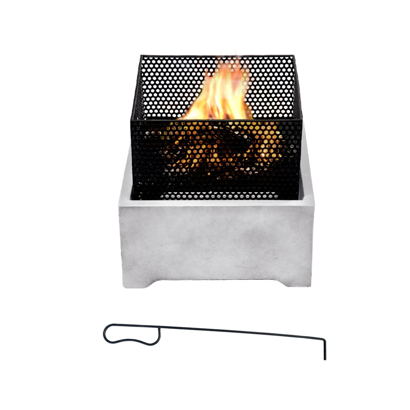 Square Steel Wood Burning Smokeless Fire Pit