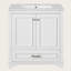 Meuble-lavabo de 30 po avec lavabo en céramique, meuble-lavabo avec 2 portes à fermeture en douceur, détails sculptés et tablette réglable, meuble de rangement de luxe pour salle de bain-1519807871
