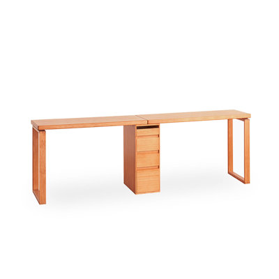 Brown Rectangular Solid Wood desk