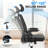 Ergonomic Mesh Office Chair, Rolling Task Chair With Adjustable Headrest, Flip-Up Armrests and Lumbar Support