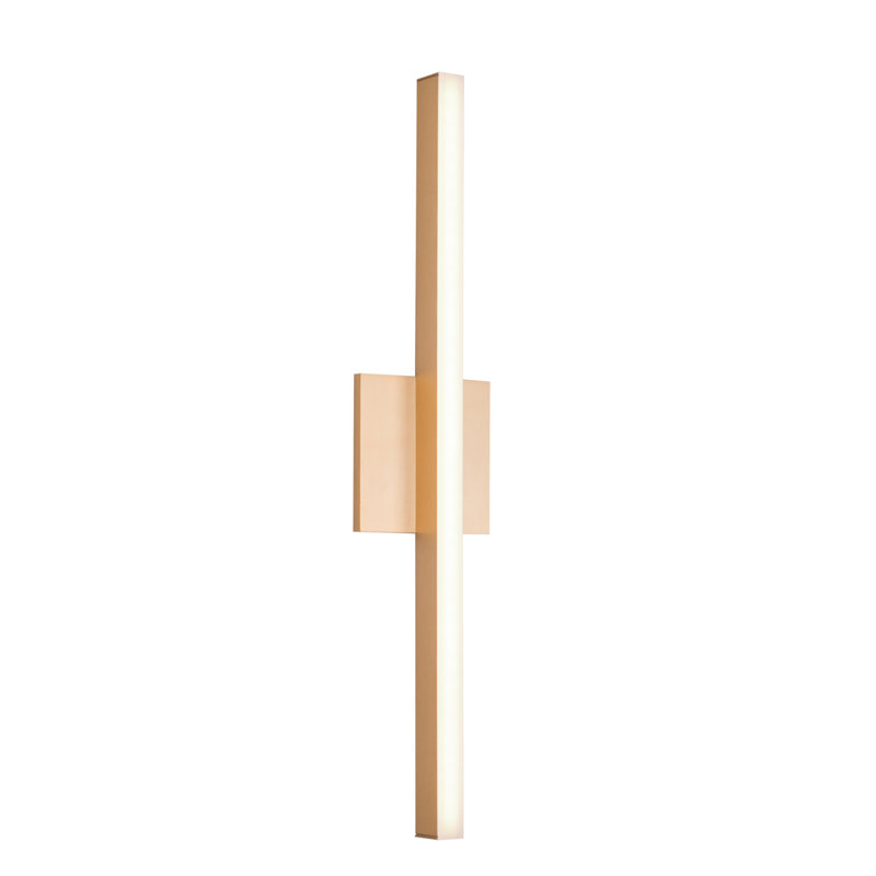 Vega 1 - Light LED Wallchiere, Gold, 22.875" H x 4.75" W x 1.75" D