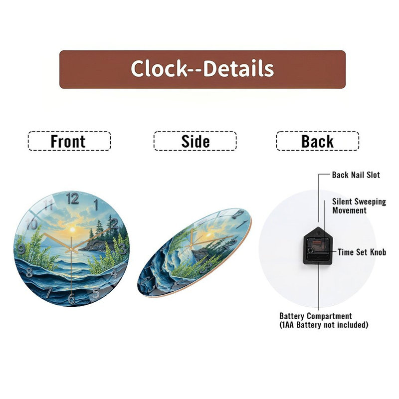 Horloge murale Sunset Lake