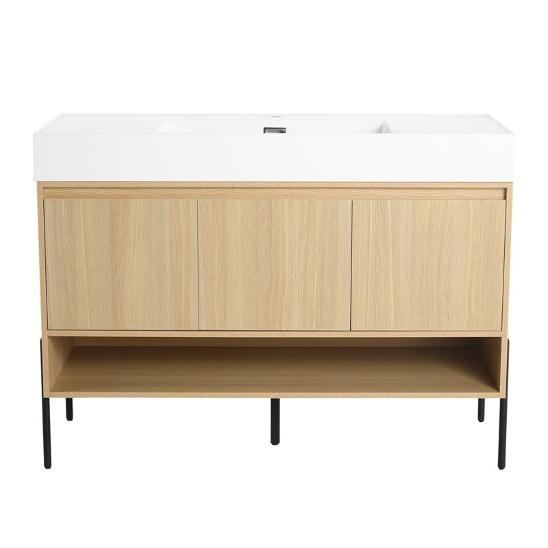 Bathroom Vanity Combo with Single Resin Sink