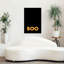 Halloween Boo Text Abstract Contemporary Wall Art Print 1 Piece Wrapped Canvas Wall Art-2064242938