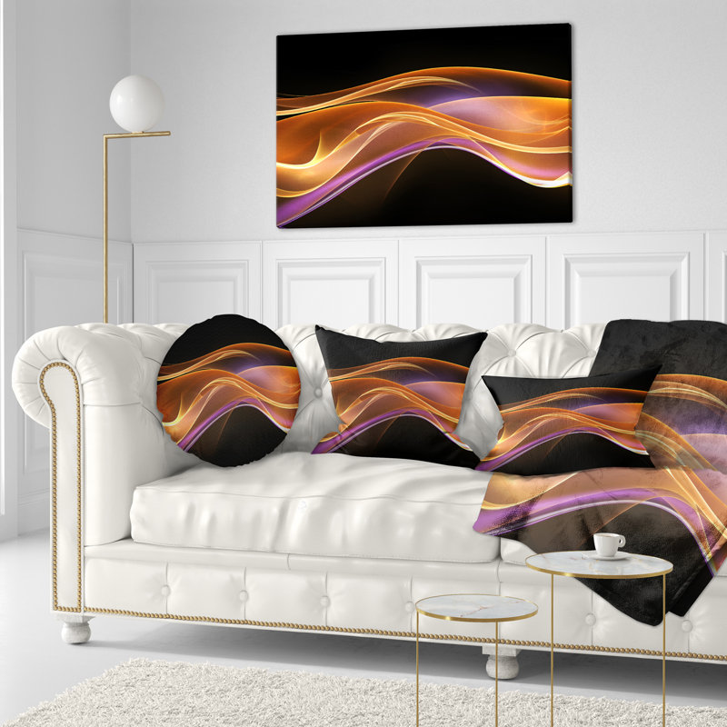 Motif de vagues 3D or rose 3D - imprimé abstrait, Rectangulaire, 12 po x 20 po