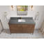 Meuble-lavabo simple 60 po avec plateau en quartz Atlanta