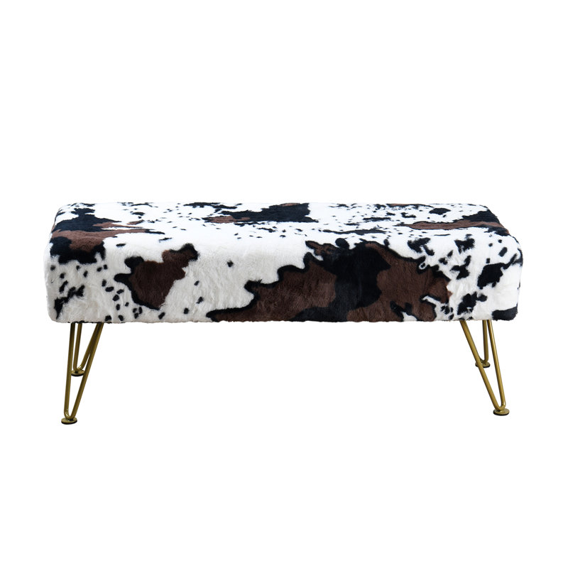 Faux Fur Upholstered Bench