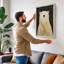 Polar Bear Portrait Minimalist 1 Piece Wrapped Canvas Wall Art-1549733499-1549733501
