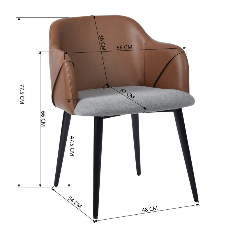 Cranon 46.5cm H Fabric Upholstered Armchair