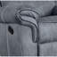 Fauteuil inclinable en velours bicolore gris