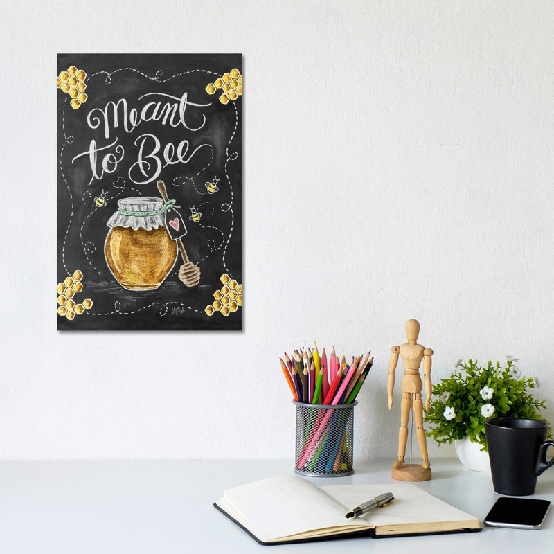 Meant To Bee by Lily & Val - Wrapped Canvas Print, 20.32 cm H x 30.48 cm W