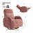 Barrau Cuddle 32.25" Modern Swivel Glider Power Nursery Recliner with Electric Headrest and Lumbar Support-438914583