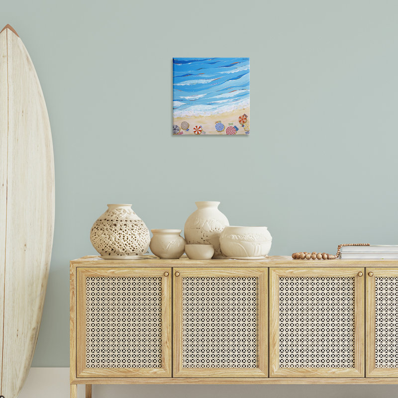 «Made In The Shade Beach» par Jennifer Peck, H 17 po x l 17 po
