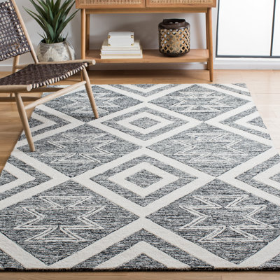 Tapis marocain en laine et coton touffeté à la main Alexea