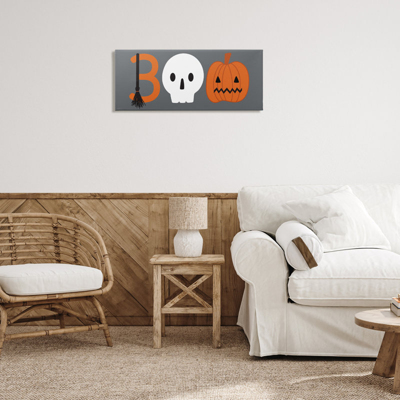 Boo, typographie amusante d'Halloween, design par Sazerelli Designs, H 13 po x l 30 po