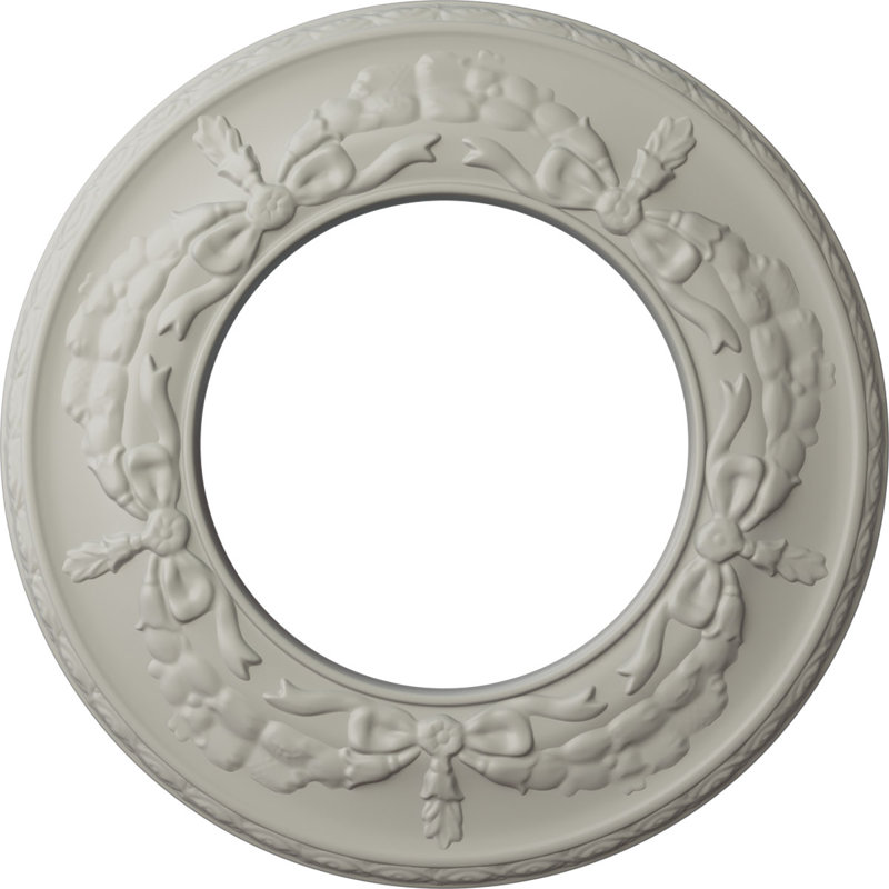 Médaillon de plafond H 13,25 po x l 13,25 po x P 0,875 po Salem, Pot de crème