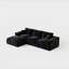 Canapé modulaire 108 po Cloud avec méridienne en L, côtés interchangeables, assise profonde, velours côtelé moelleux doux, aucun assemblage requis-1335716557