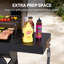 Barbecue au charbon Feasto avec table d'appoint et brosse de nettoyage