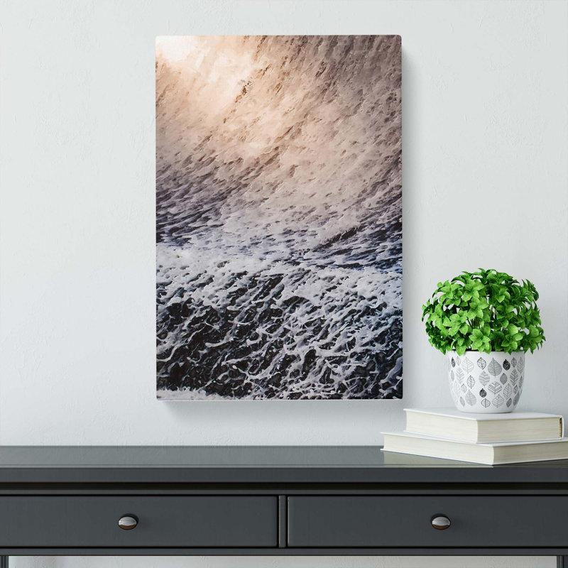 Wave Curves In Abstract - Wrapped Canvas, 50cm H x 35cm W x 3cm D