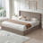 Upholstered Wingback Bed With 4 Storage Drawers-176439030-176439032