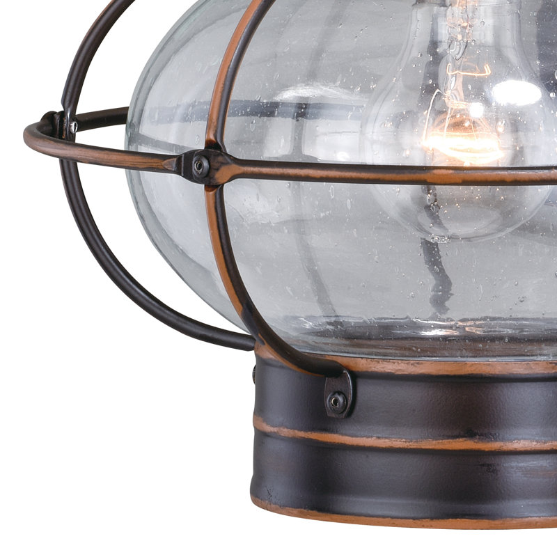 Lanterne murale d'extérieur Suted Seeded, H 17,5 po x l 9,75 po x P 11 po, Bronze brillant