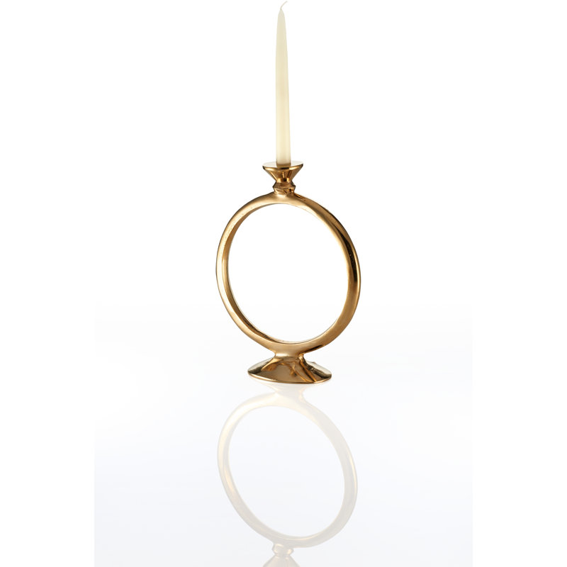 Chandelles en métal o, Or, H 12,5 po x l 4 po x P 10 po