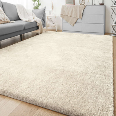 Tapis pelucheux moelleux, tapis de salle de bain, tapis pelucheux, antidérapant, moelleux et confortable