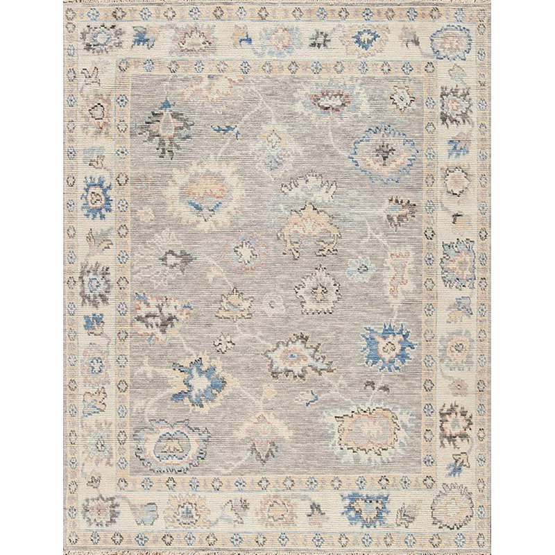 Cascade Hand Knotted Wool Area Rug, Rectangle 6' x 9'