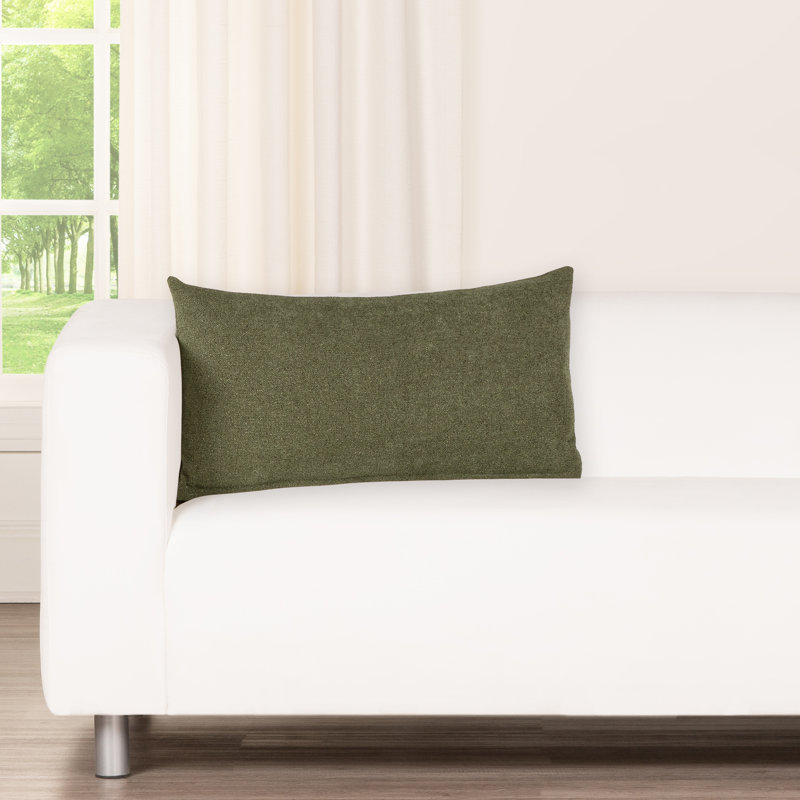 Coussin décoratif Cascade Getty, Plumes, Vert, Rectangle H 12 po x l 21 po