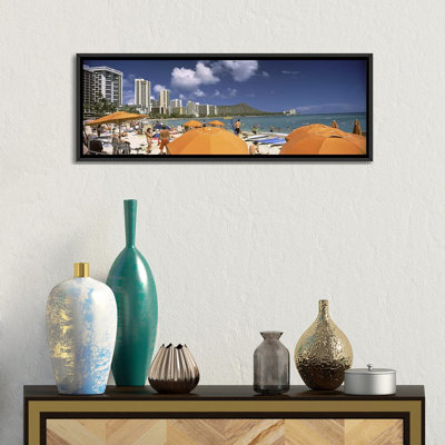 «Panoramique, Waikiki Beach, Honolulu, Oahu, Hawaï 2010», reproduction de photo panoramique sur toile