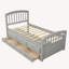 Lits simples 6 tiroirs en bois massif-543792608