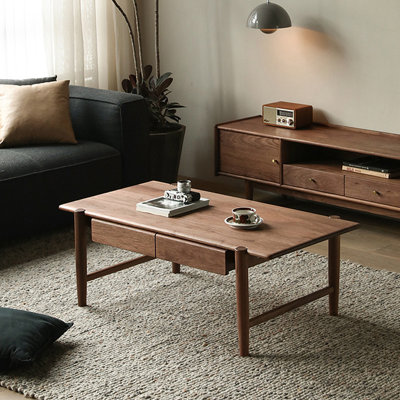 Table basse moderne en bois de style minimaliste