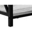 Table d'appoint contemporaine avec stratifié gris et base en métal noir pour une base moderne, optimisant l'espace idéal