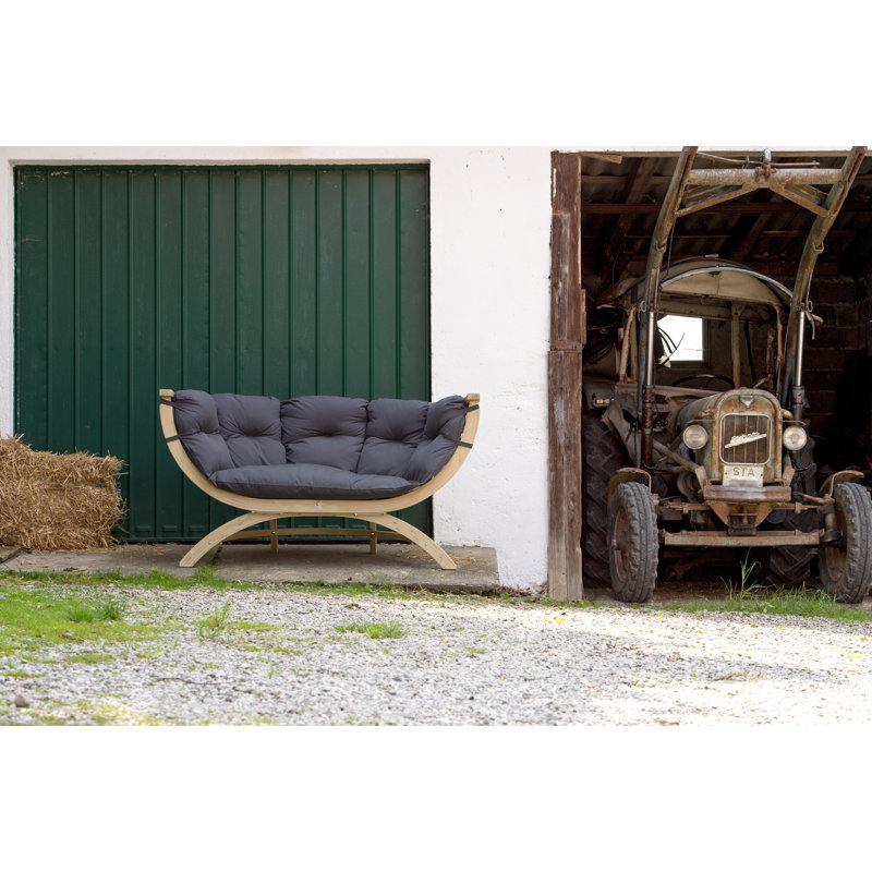Caillo Garden Sofa with Cushions, Dark grey