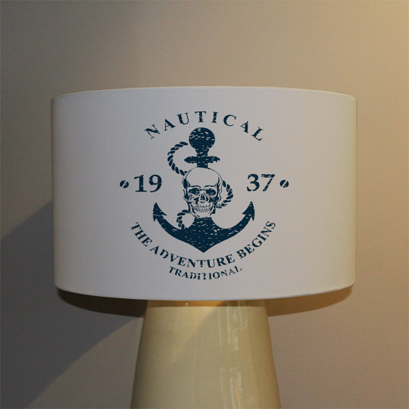 Cotton Drum Lamp Shade ( Uno ), 22cm H x 25cm W x 25cm D