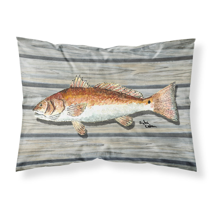  Taie d'oreiller poisson à rayures