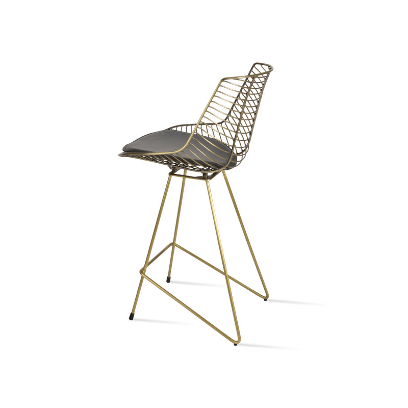 Tabouret de bar et de comptoir Tiger CAT, Noir, Gris, Tabouret de bar (siège d'une hauteur de 29,5 po)