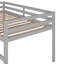 Lit mezzanine simple avec glissade, conception multifonctionnelle, gris