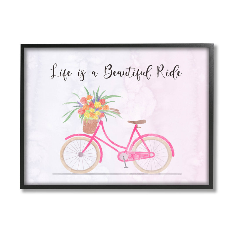 Life Is A Beautiful at-096, H 11 po x l 14 po x P 1,5 po, Giclée encadrée noir minuit