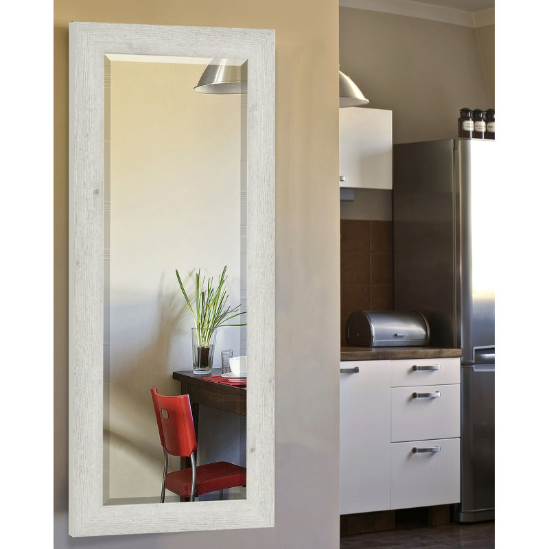 Carlea Solid Wood Flat Wall Mirror, 64" H x 26" W