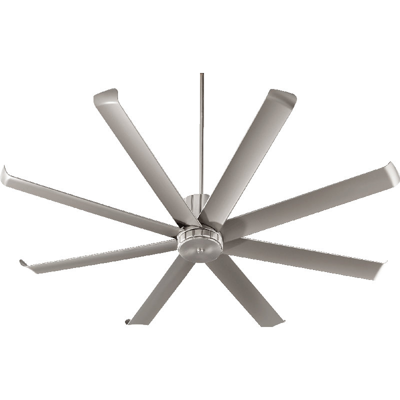 Chepstow Crescent 72'' Satin Nickel Ceiling Fan with Silver Blades
