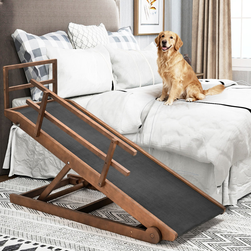 Rampe pour chien, rampe pliable réglable pour lit, canapé, rampe pour véhicule, H 31,4 po x l 17,7 po x P 62,9 po