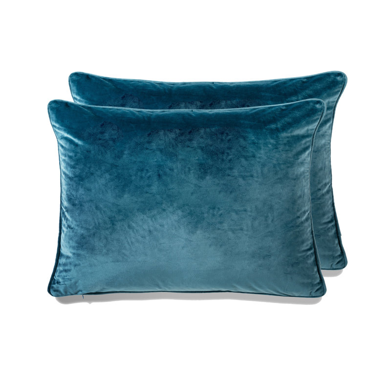 Housse de coussin rectangulaire en polyester Jeanise, Bleu